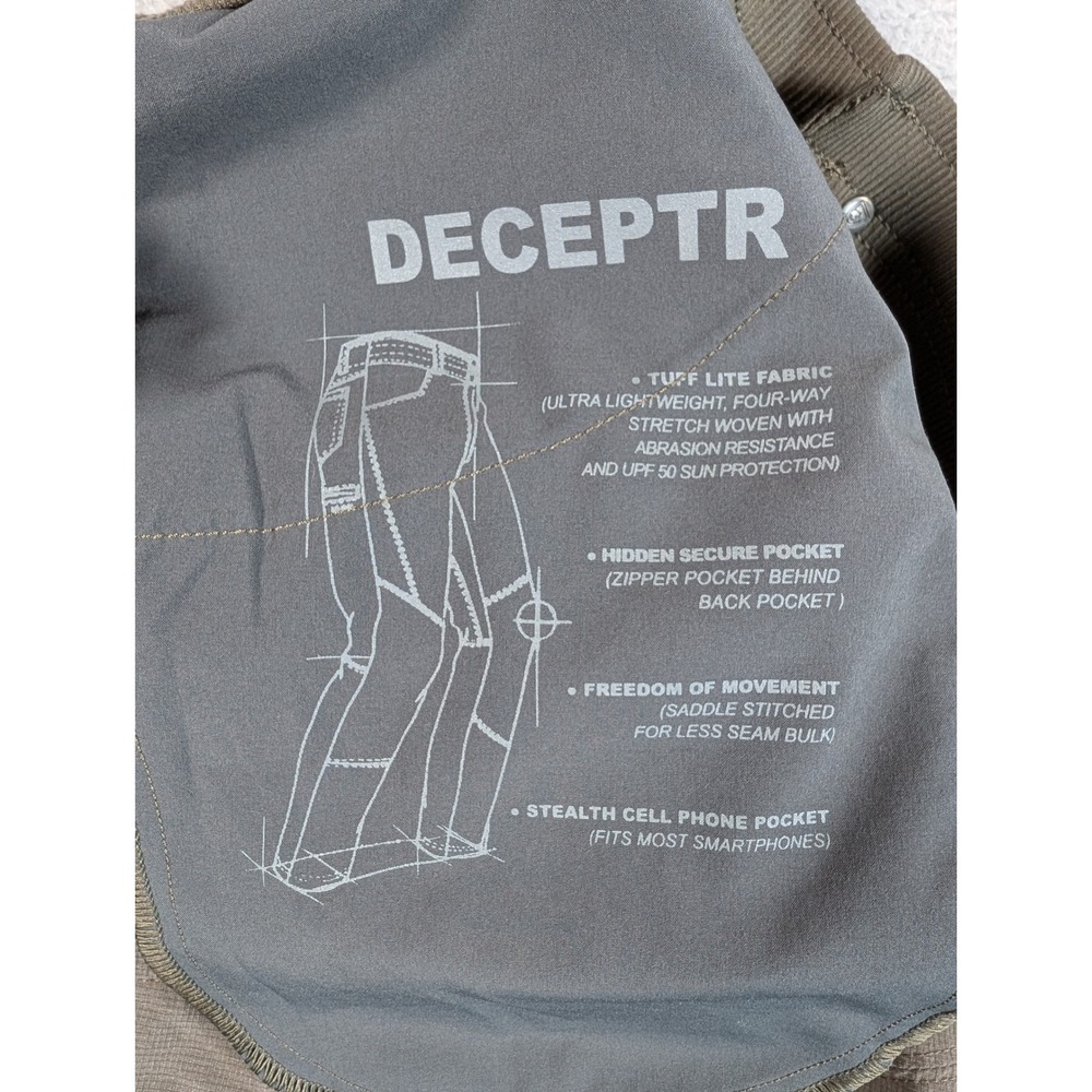 Kuhl Deceptr Mens 34x30 Brown Tuff Lite Stretch Hiking Travel Pants UPF 50 - Picture 4 of 10